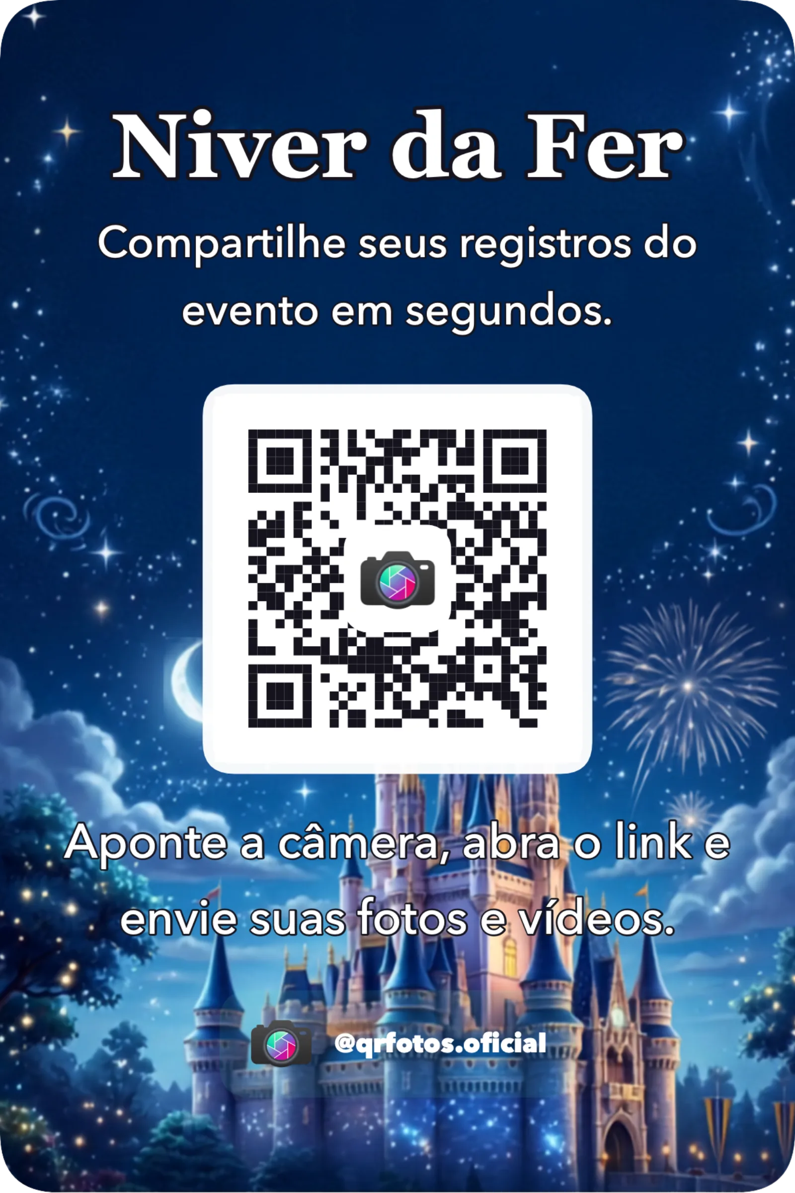 Exemplo ilustrativo de material digital com QR Code criado no QRFotos